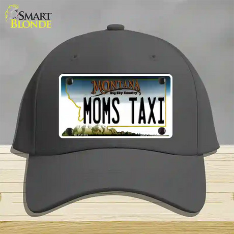 Moms Taxi Montana State Novelty License Plate Hat Cotton / Charcoal