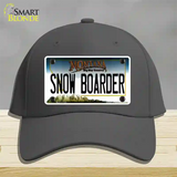 Snow Boarder Montana State Novelty License Plate Hat Cotton / Charcoal