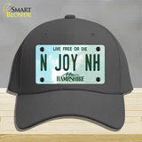 N Joy NH New Hampshire State Novelty License Plate Hat Cotton / Charcoal