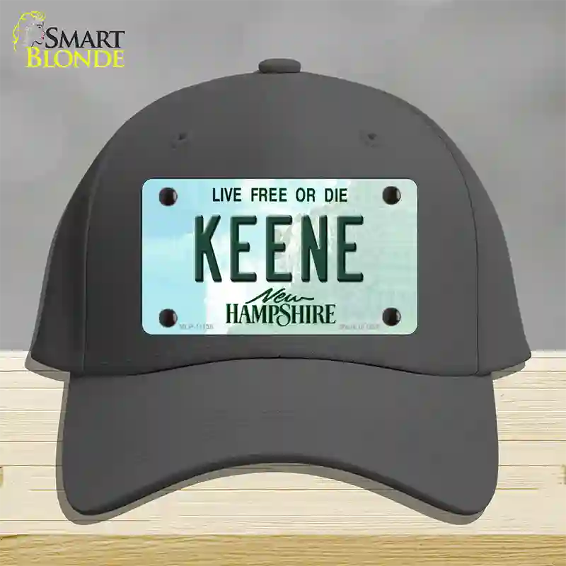 Keene New Hampshire State Novelty License Plate Hat Cotton / Charcoal