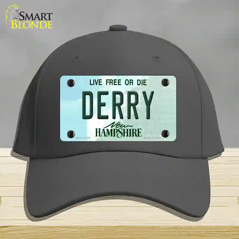 Derry New Hampshire State Novelty License Plate Hat Cotton / Charcoal