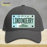 Londonderry New Hampshire State Novelty License Plate Hat Cotton / Charcoal