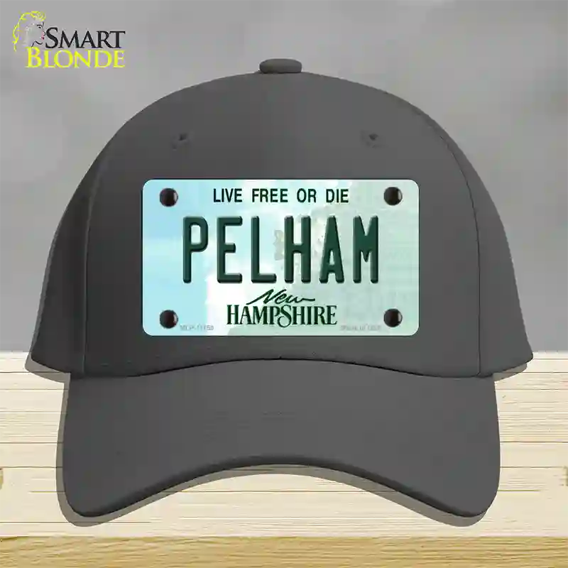 Pelham New Hampshire State Novelty License Plate Hat Cotton / Charcoal