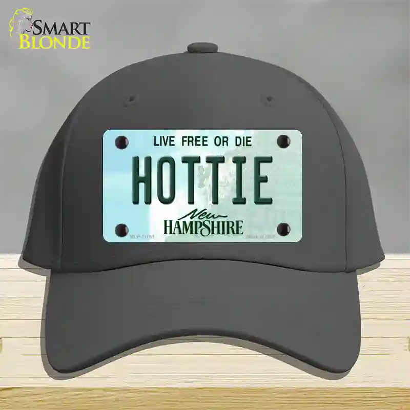 Hottie New Hampshire State Novelty License Plate Hat Cotton / Charcoal