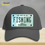 Fishing New Hampshire State Novelty License Plate Hat Cotton / Charcoal