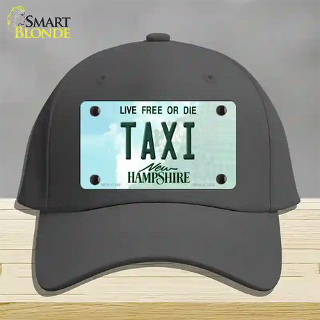 Taxi New Hampshire State Novelty License Plate Hat Cotton / Charcoal