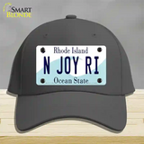 N Joy RI Rhode Island State Novelty License Plate Hat Cotton / Charcoal