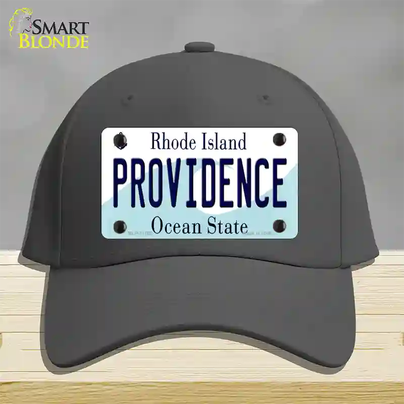 Providence Rhode Island State Novelty License Plate Hat Cotton / Charcoal