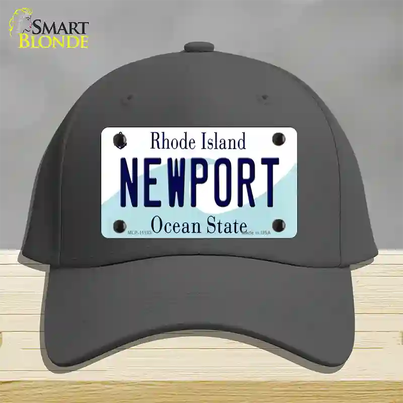 New Port Rhode Island State Novelty License Plate Hat Cotton / Charcoal