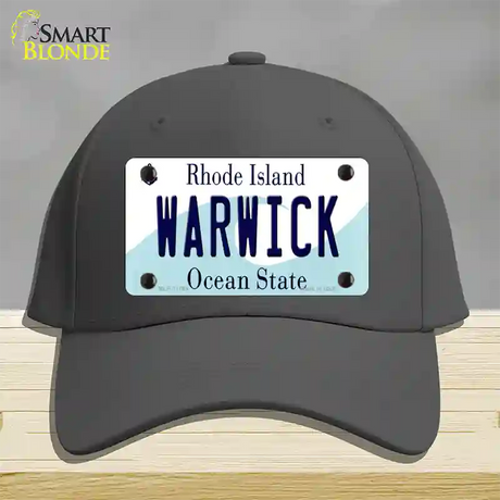 Warwick Rhode Island State Novelty License Plate Hat Cotton / Charcoal