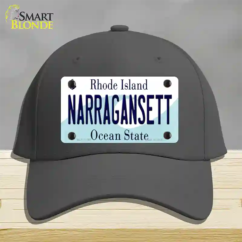 Narragansett Rhode Island State Novelty License Plate Hat Cotton / Charcoal