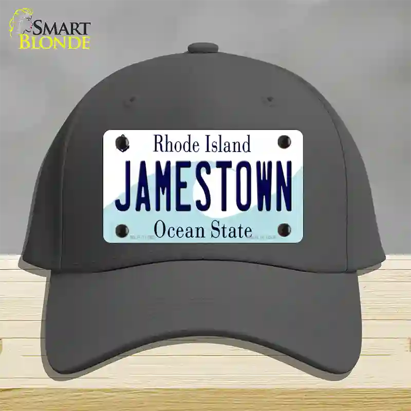 Jamestown Rhode Island State Novelty License Plate Hat Cotton / Charcoal