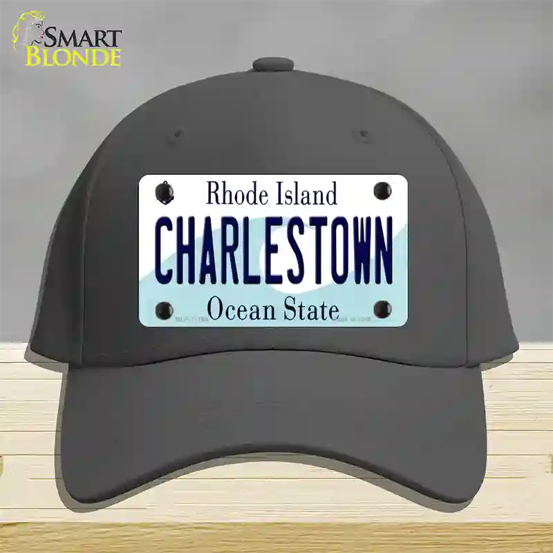 Charlestown Rhode Island State Novelty License Plate Hat Cotton / Charcoal