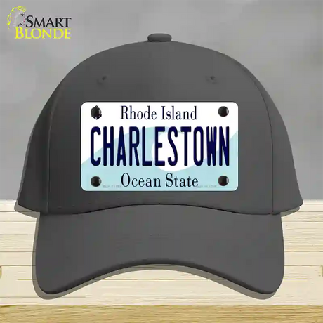 Charlestown Rhode Island State Novelty License Plate Hat Cotton / Charcoal