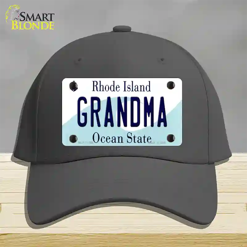 Grandma Rhode Island State Novelty License Plate Hat Cotton / Charcoal