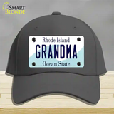 Grandma Rhode Island State Novelty License Plate Hat Cotton / Charcoal