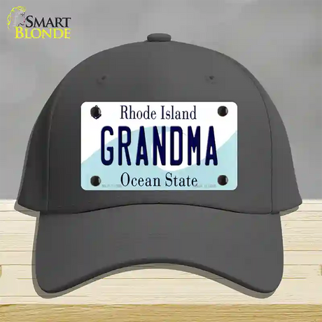 Grandma Rhode Island State Novelty License Plate Hat Cotton / Charcoal