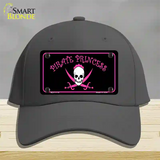 Pirate Princess Novelty License Plate Hat Cotton / Charcoal