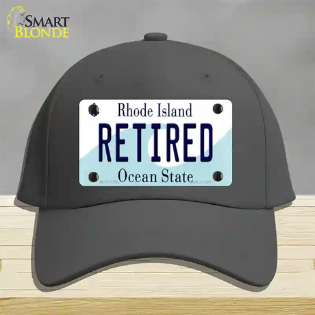 Retired Rhode Island State Novelty License Plate Hat Cotton / Charcoal