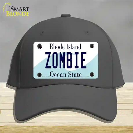 Zombie Rhode Island State Novelty License Plate Hat Cotton / Charcoal