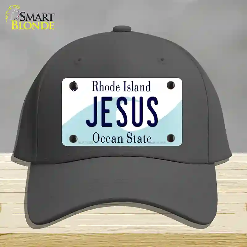 Jesus Rhode Island State Novelty License Plate Hat Cotton / Charcoal