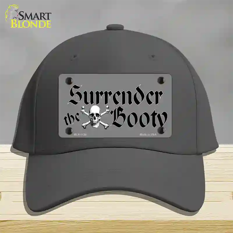 Surrender The Booty Novelty License Plate Hat Cotton / Charcoal