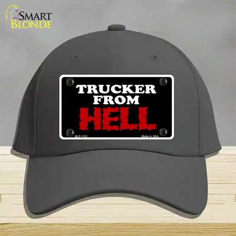 Mesh From Hell Novelty License Plate Hat Cotton / Charcoal