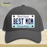 Best Mom Rhode Island State Novelty License Plate Hat Cotton / Charcoal