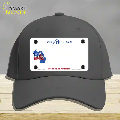 Pure Michigan Proud To Be American Novelty License Plate Hat Cotton / Charcoal