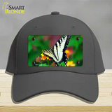 Butterfly Black and White Novelty License Plate Hat Cotton / Charcoal