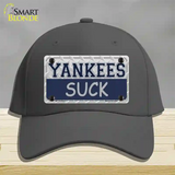 Yankees Suck Novelty License Plate Hat Cotton / Charcoal