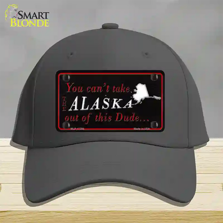 Alaska Dude Novelty License Plate Hat Cotton / Charcoal