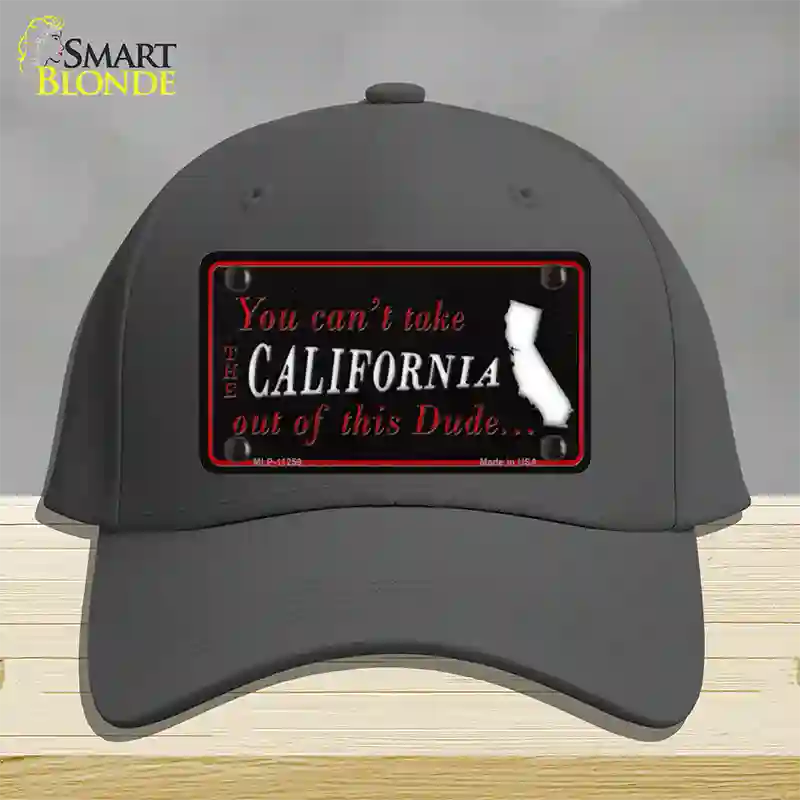 California Dude Novelty License Plate Hat Cotton / Charcoal