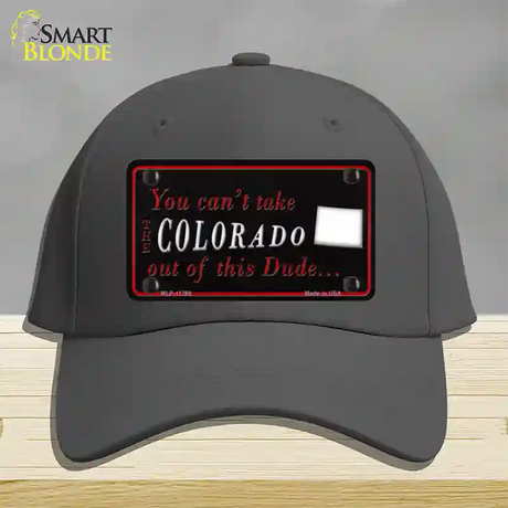 Colorado Dude Novelty License Plate Hat Cotton / Charcoal