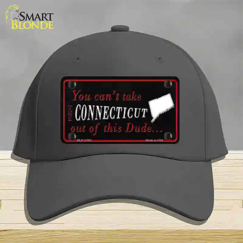 Connecticut Dude Novelty License Plate Hat Cotton / Charcoal