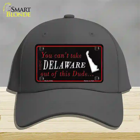 Delaware Dude Novelty License Plate Hat Cotton / Charcoal