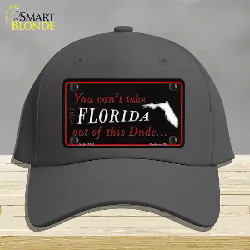 Florida Dude Novelty License Plate Hat Cotton / Charcoal