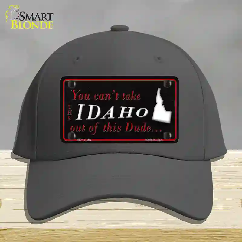 Idaho Dude Novelty License Plate Hat Cotton / Charcoal