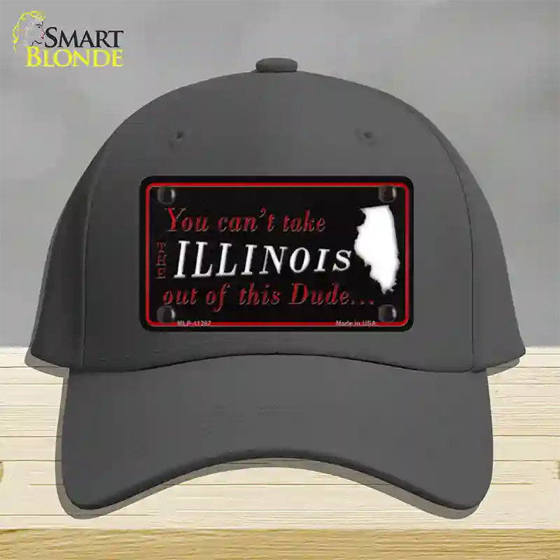 Illinois Dude Novelty License Plate Hat Cotton / Charcoal