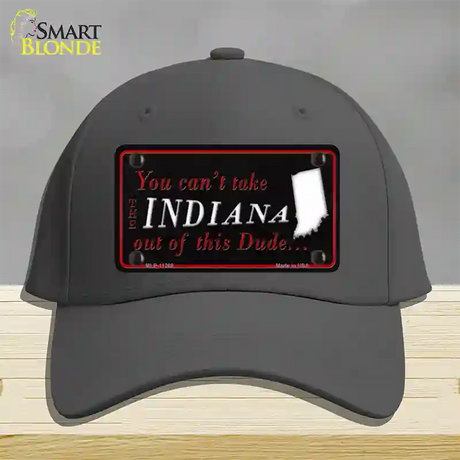 Indiana Dude Novelty License Plate Hat Cotton / Charcoal