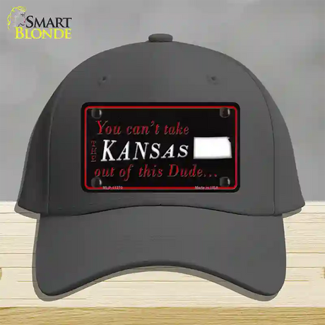 Kansas Dude Novelty License Plate Hat Cotton / Charcoal