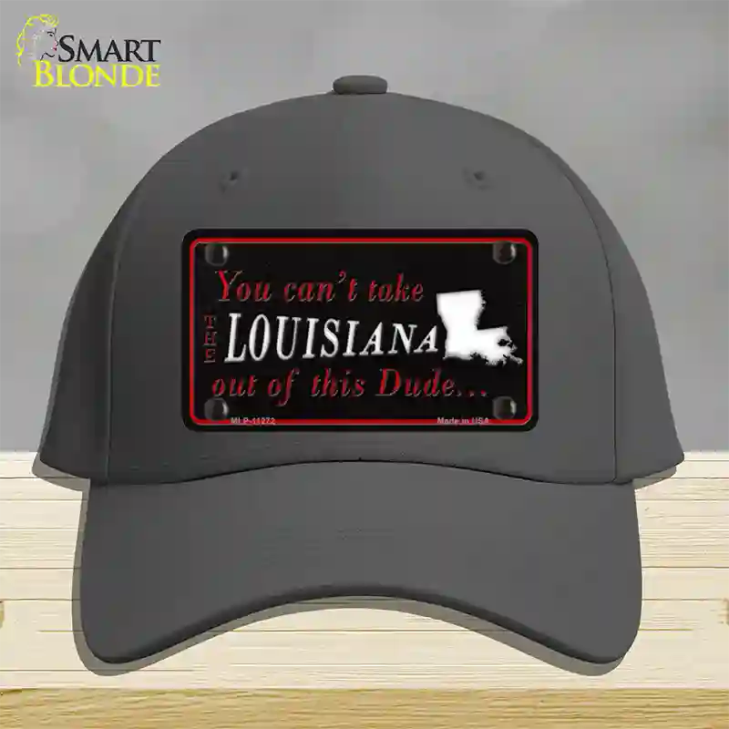 Louisiana Dude Novelty License Plate Hat Cotton / Charcoal