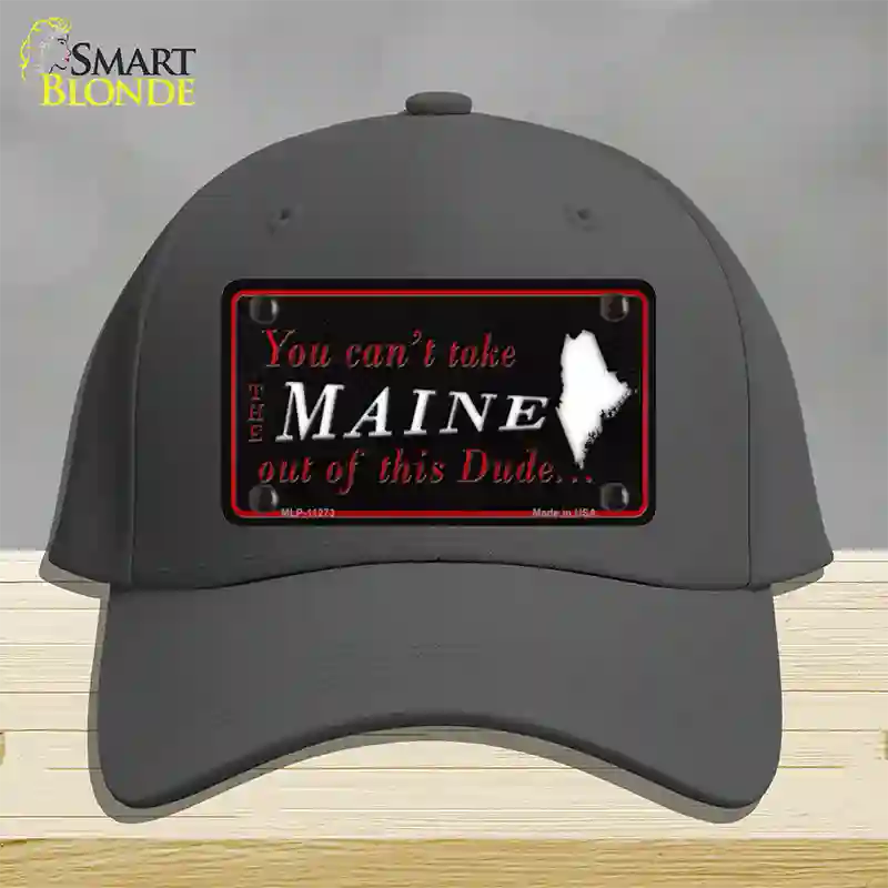 Maine Dude Novelty License Plate Hat Cotton / Charcoal