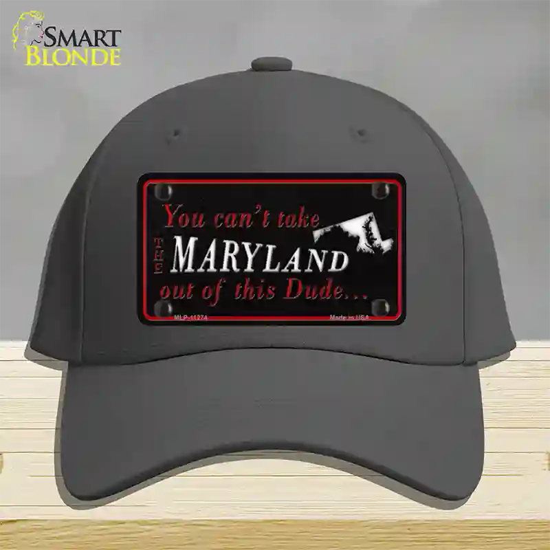 Maryland Dude Novelty License Plate Hat Cotton / Charcoal