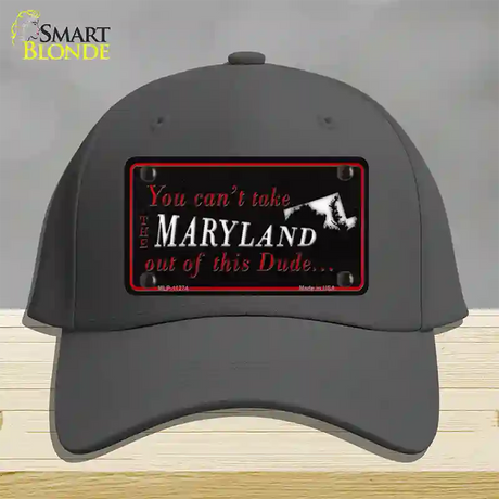 Maryland Dude Novelty License Plate Hat Cotton / Charcoal