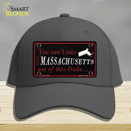 Massachusetts Dude Novelty License Plate Hat Cotton / Charcoal