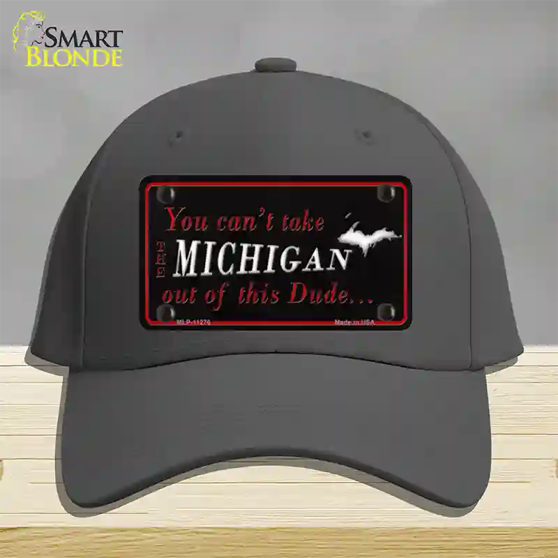 Michigan Dude Novelty License Plate Hat Cotton / Charcoal