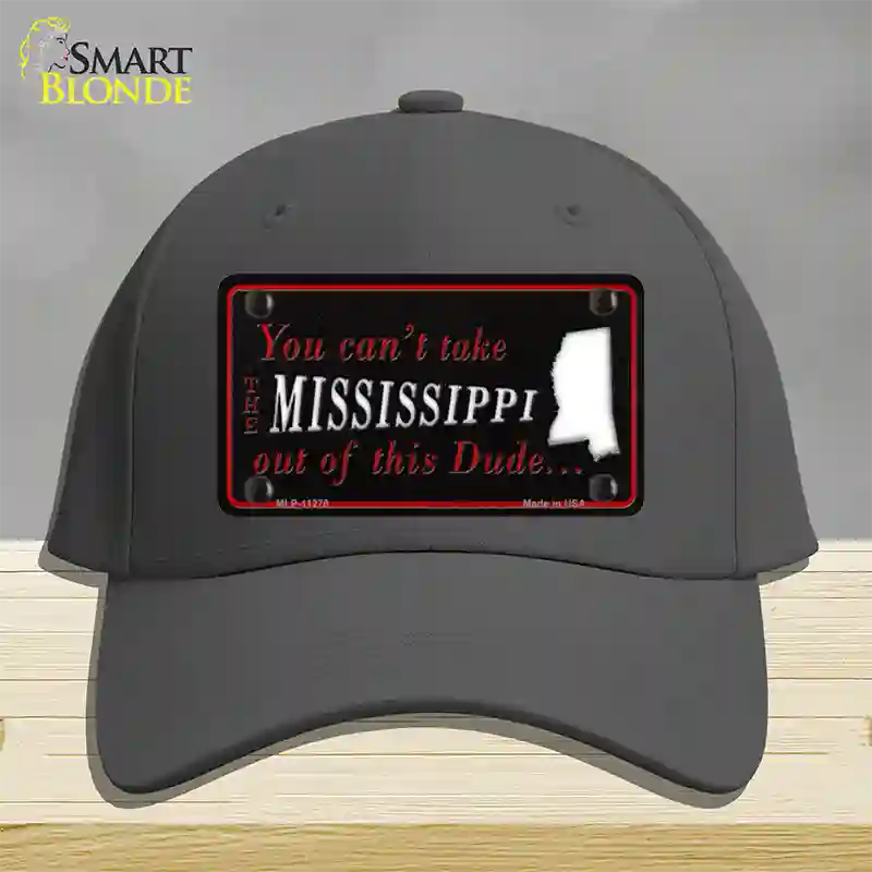 Mississippi Dude Novelty License Plate Hat Cotton / Charcoal