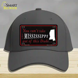 Mississippi Dude Novelty License Plate Hat Cotton / Charcoal