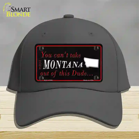 Montana Dude Novelty License Plate Hat Cotton / Charcoal